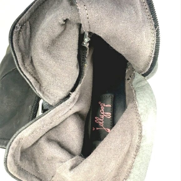 Jelly Pop Ivey  Black Vegan Leather, Double Buckle, Double Zip Bootie. Wmn 8M - Picture 11 of 12